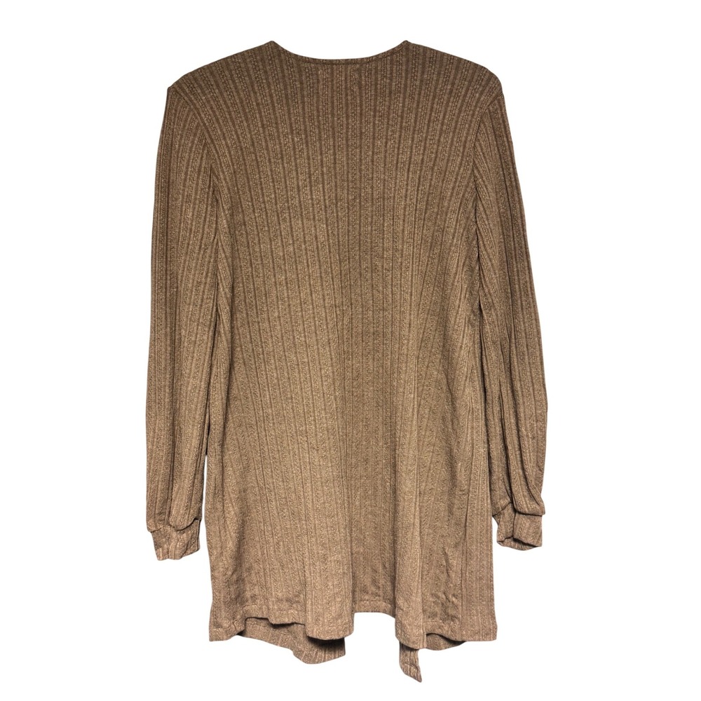 Blu Pepper Brown Cozy Life Open Front Cardigan Lace Trim Pocket Small NWT Whimsy - Picture 8 of 10